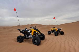 2016.yamaha.raptor700r-se-and-yfz450se.yellow.front-right.parked.on-sand.jpg